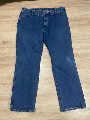 Red Kap Jeans Mens Sz 42x34 Blue Straight Workwear American Medium Wash Denim
