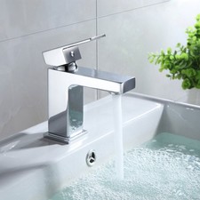 Nes Home Single Lever Bathroom Basin Mono Mixer Chrome Tap With Free Waste