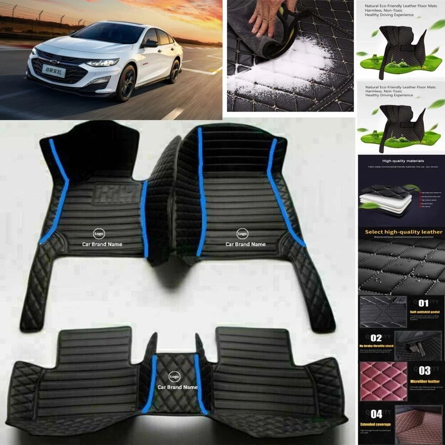 For Chevrolet Malibu Car Floor Mats Carpets Cargo Liners Custom All Weather Foto 4 de 4