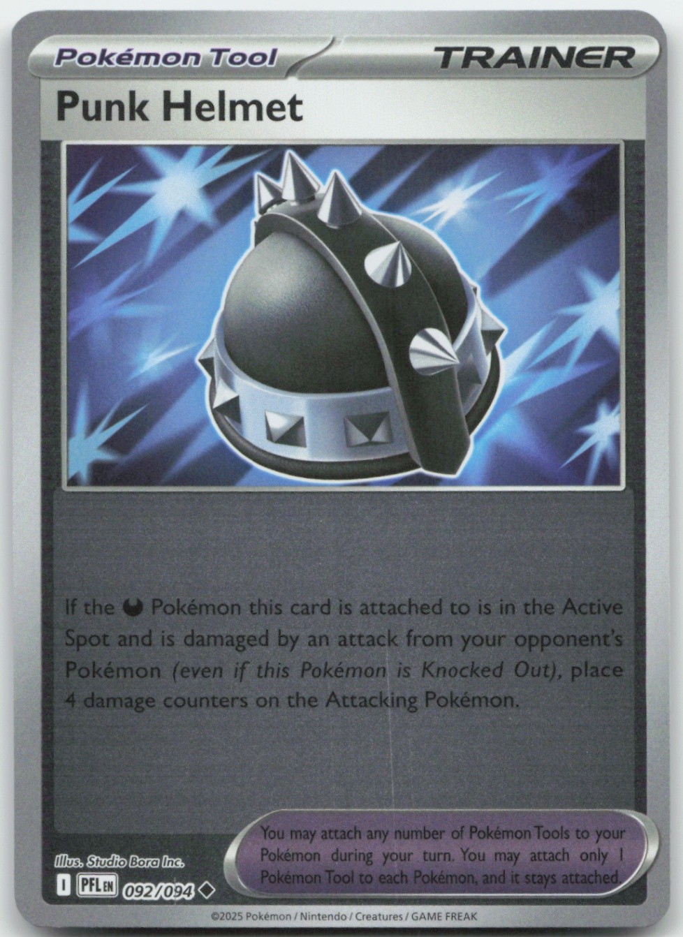 Punk Helmet 092/094 Reverse Holo ME02: Phantasmal Flames Pokemon Card NM
