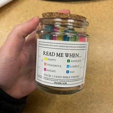 Read Me When Bible Verse Jar Color Coded Scriptures NEW