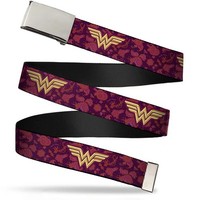 `Blank Chrome 1.5`` Bo Buckle - Wonder Woman Logo/Floral Col (Us Import) Acc Neu