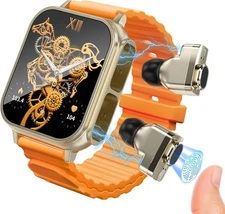 Smart Watch with Earbuds, 1.96“ Smartwatch for Android/iOS, Watches for Men W...