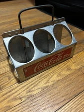 Vintage Coca-Cola Metal 6 Pack Bottle Carrier (Coke) Caddy Aluminum Holder