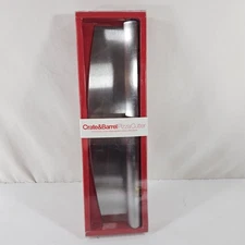 Crate & Barrel Pizza Cutter Rocker Stainless Steel Blade 14" Long NEW in Box