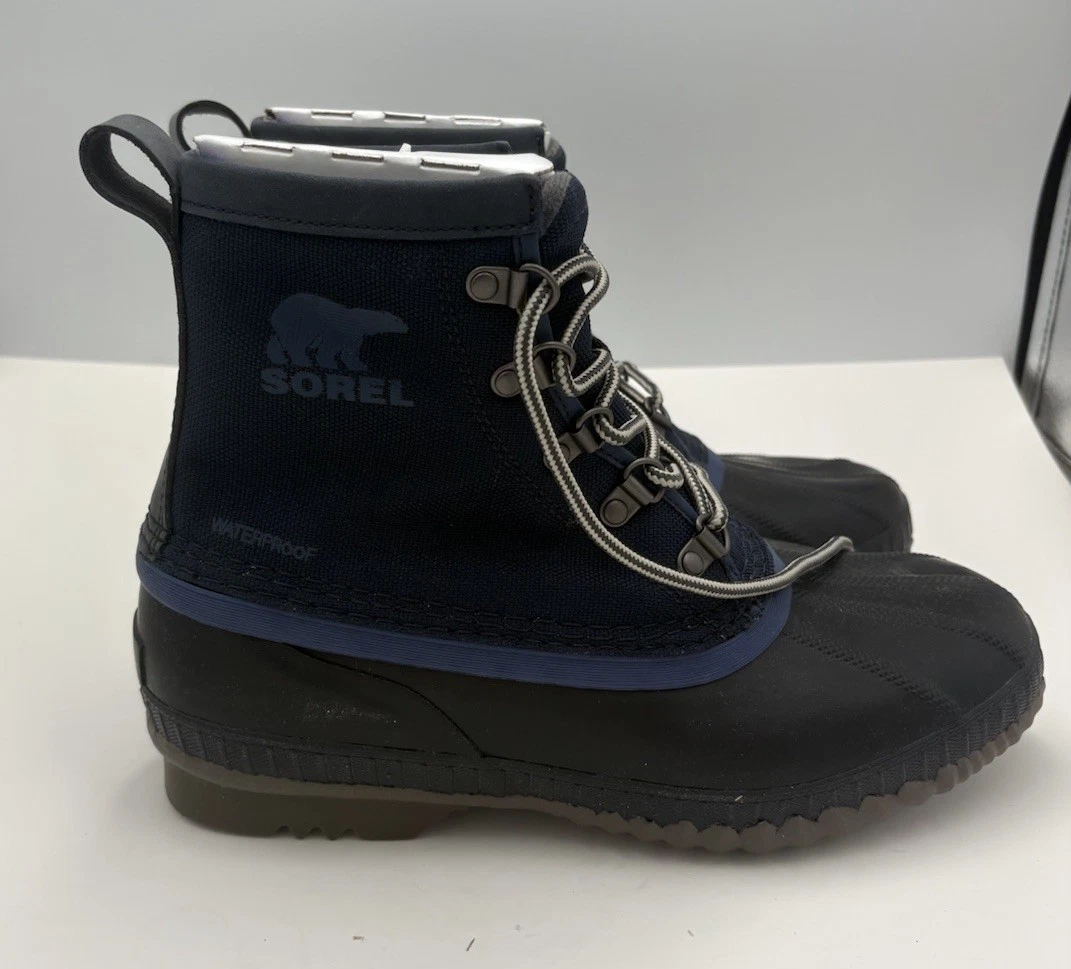 Sorel Cheyanne II Short Nylon Duck Boots Collegiate Navy 8 New