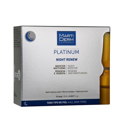 MartiDerm Platinum Night Renew, Anti-Aging-Nacht-Booster in Ampullen 10x 2ml
