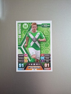 Topps Match Attax 14/15 Bundesliga Card #320 Kevin De Bruyne VFL Wolfsburg