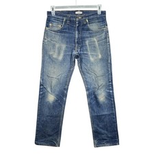 Vintage Diamond Gusset Jeans Men's 32x30 Made in USA DMR-101A Faded Distressed