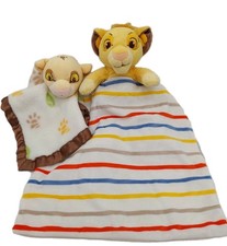 Disney Baby Lion King Simba  Lovey Plush Baby Security Blanket Set Of 2 READ