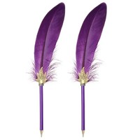 FüR Feather Kugelschreiber 2Er Set, Schwarz Mit Tinte, Lila