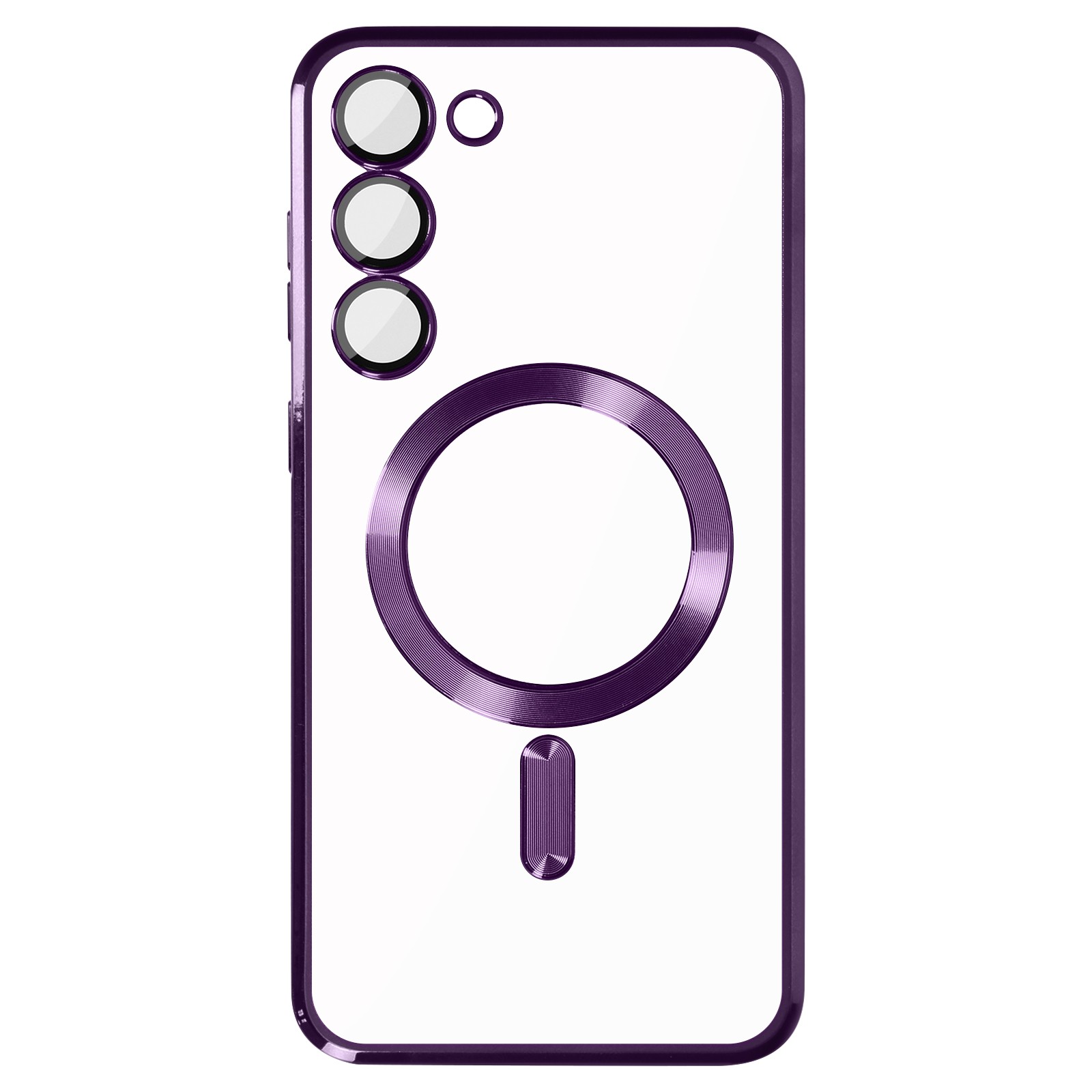 Coque Galaxy S23 Avizar rigide premium au cadre métallique brillant