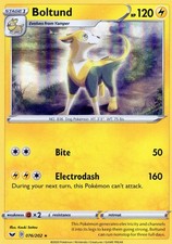 Pokémon! TCG "Boltund"! Holo Rare! #75/202. Near Mint-Mint!