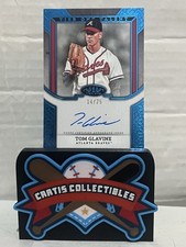 2024 Topps Tier One Tom Glavine Tier One Autograph /75 Blue Foil Atlanta Braves