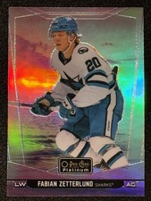 2024-25 O-Pee-Chee Platinum #55 Fabian Zetterlund Sunset Parallel SJ Sharks