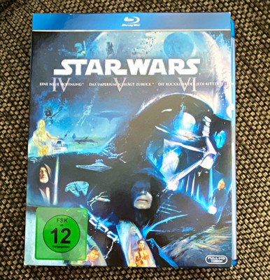 Star Wars Trilogie Blu-ray 3-Disc Box Set Full HD 1080p FSK 12 DE/EN/ES