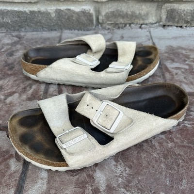 Birkenstock Arizona Women's Size 41 / 10 US Beige Suede Leather Buckle Sandals