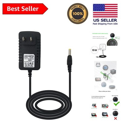 Smart IC Power Cord for Alexa Dot 4th Gen, 15W Charger with Safety Features