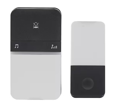 HeathZenith Wireless Lighted Plug-In Doorbell Kit w/Kinetic Doorbell Button-Used