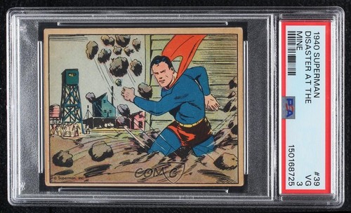 1940 Gum Inc Superman #39 Disaster At The Mine