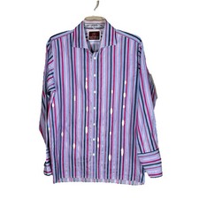 Marks and Spence Shirt Mens 18 46 Blue Stripe...