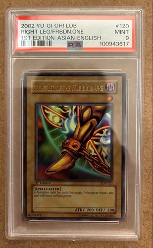 PSA 9-8 NM 2002 Exodia 5 Card Complete Ultra Rare 1st ED LOB-124 YuGiOh English - Picture 6 of 7