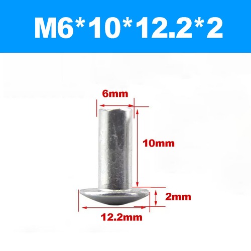 Aluminum Large Round / Flat Head Semi Hollow Rivet,Hollow Rivet, M2M2.5M3M4M5M6 - Picture 64 of 123
