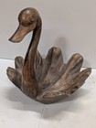 The Wood Store Carved Wood Swan Goose Bird Rustic Home House Decoration~REPAIRED