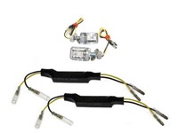Blinker Set LED Mini Brick Chrom E-GeprüFt + 2 WiderstäNde FüR Yamaha TDR TDM XJ
