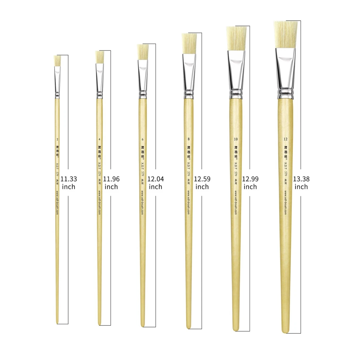 PAINT BRUSH SET OF 6 WHITE