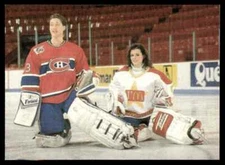 1993-94 SPORTS CONNECTIONS PROMO CARD PATRICK ROY MANON RHEAUME R114