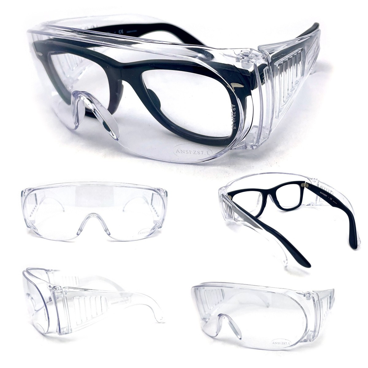 ANSI Z87.1 Fit Over Oversized Shield Clear Safety Glasses | eBay ANSI Z87.1 Fit Over Oversized Shield Clear Safety Glasses | eBay