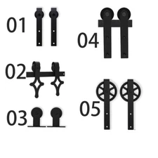 CCJH 6-20FT Sliding Barn Door Hardware Closet Track Kit For Single/Double Doors
