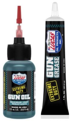 LUCAS 1oz Extreme Duty Gun Oil Needle Oiler 10875 & Grease Tube 10889