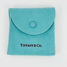 Tiffany  Co Blue Square Snap Suede Pouch Anti Tarnish