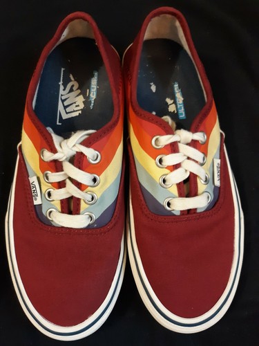 rainbow stripe vans