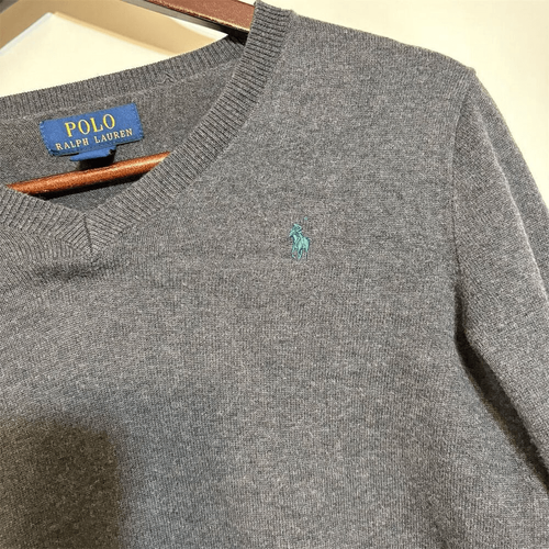 Polo Ralph Lauren Boys Gray V Neck Sweater Size M - Picture 3 of 9