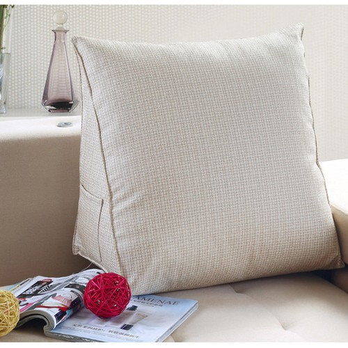 Backrest Support Reading Pillow Filled Triangular Wedge Cushion for Daybed Sofa - Picture 37 of 60