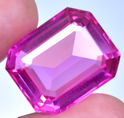 Flawless 36.45 Ct Natural Mogok Pink Ruby Octagon Cut Certified Loose Gemstone