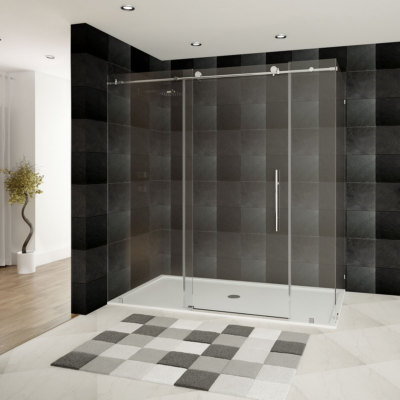 68-72''W x 76''H x 34 1/2''D Shower Enclosure ULTRA-C Chrome by LessCare