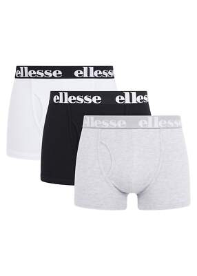 Ellesse Herren Boxershorts Hali Underwear 3er Pack Multi Schwarz Grau Weiß