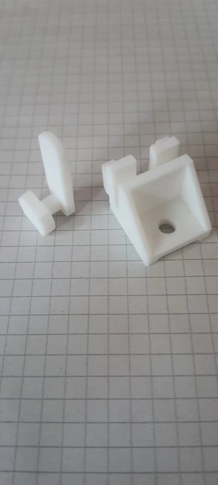 Supporti a soffitto per binari e tende a pacchetto L22mm x l20mm x H18.5mm - 2pz - Immagine 2 di 4