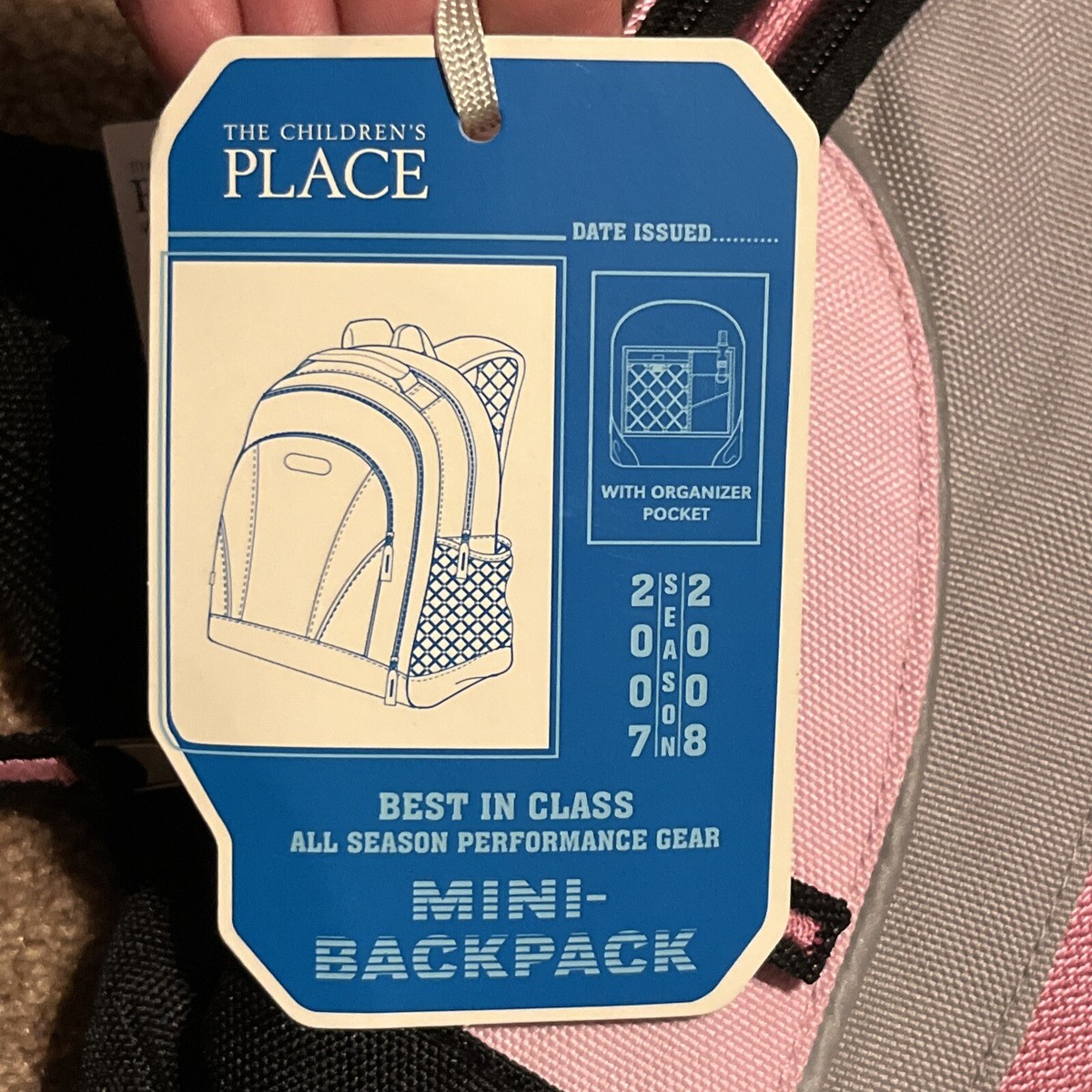 NEW Pink The Children's Place Mini Backpack 2007/2008 All Season