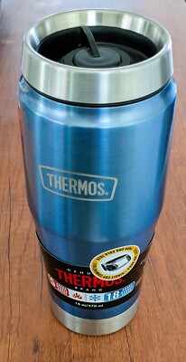 Thermos Stainless Steel Double Wall Travel Tumbler 16 oz- 5 hrs hot, 18 hrs cold