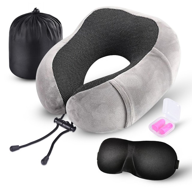 Kathmandu 2 In 1 Microbead U Shaped Rectangular Travel Pillow Neck