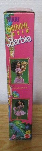 Vintage Nikki Animal Lovin' Barbie #1352 lila Outfit mit Löwenjunge 1988 NRFB - Bild 3 von 7