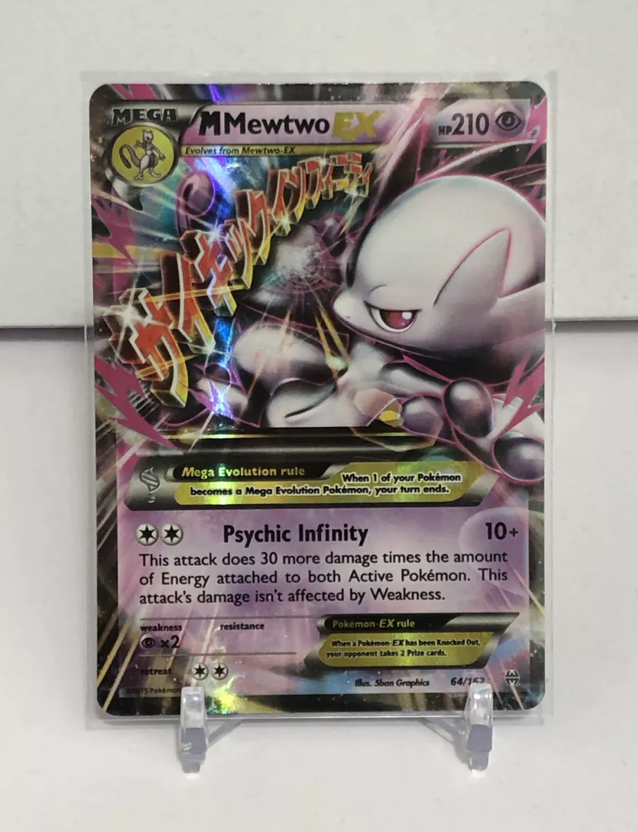 Pokemon X & Y BREAKthrough Single Card Holo Rare Mega Mewtwo-EX #64 