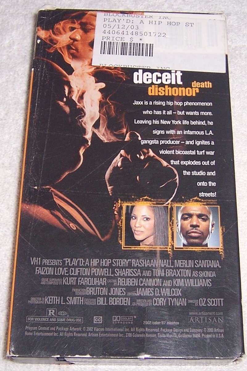 Play'd A Hip Hop Story VHS Video Rashaan Nall Merlin Santana