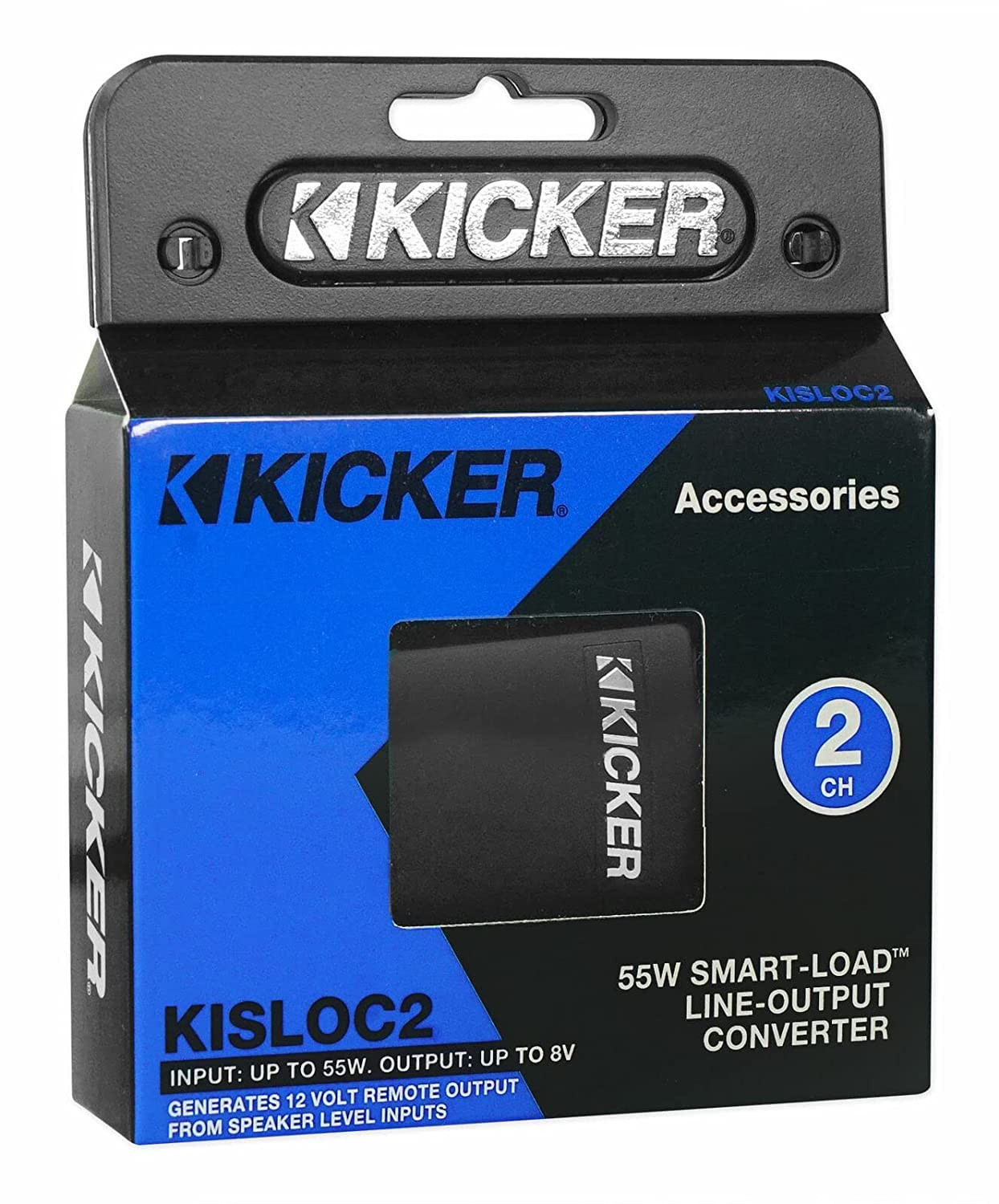 Kicker 46KISLOC2 Speaker Wire-To-Rca Line-Out Converter W/Loc+12V Turn on Lead