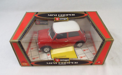 NEW Burago Mini Cooper Red 1960 Gold Collection 1/16 Scale Die Cast 3379 Italy